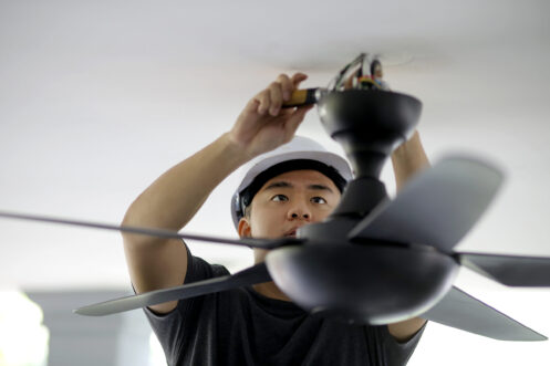 Ceiling fan installation in Glendale, AZ